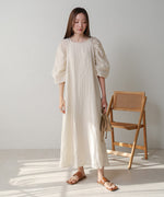 BATTEN LACE VEST + GATHERED SLEEVE DRESS SET
