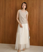 SQUARE NECK TUCK DESIGN TANK TOP