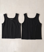 SQUARE NECK TUCK DESIGN TANK TOP