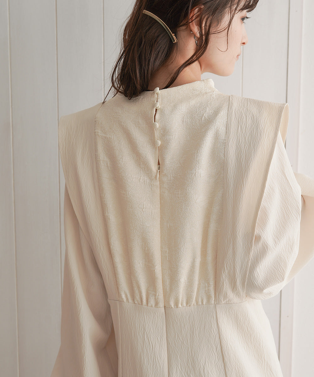 KEY NECK JACQUARD ONEPIECE