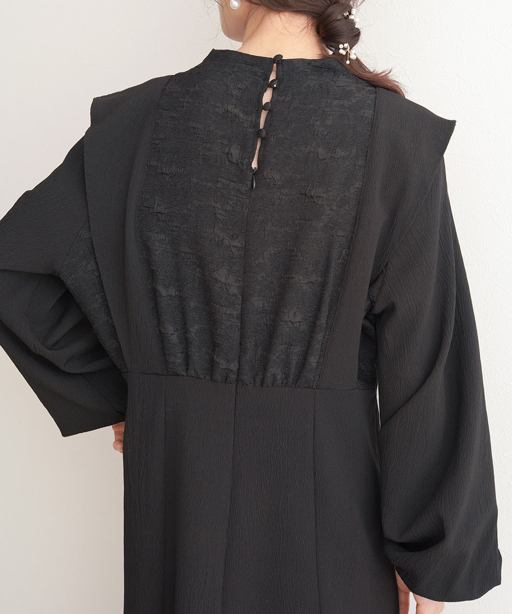 KEY NECK JACQUARD ONEPIECE