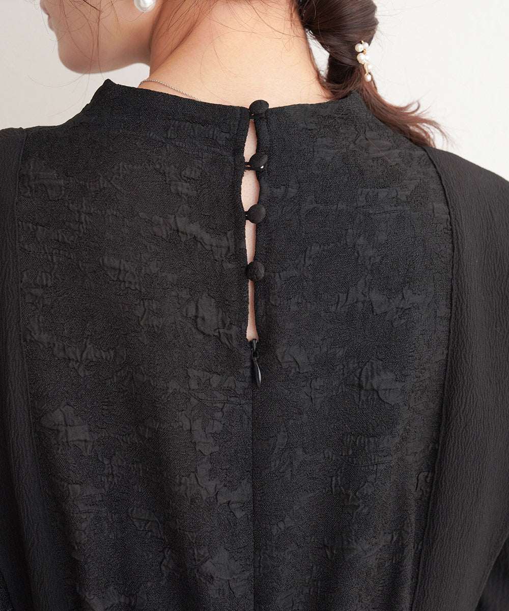 KEY NECK JACQUARD ONEPIECE
