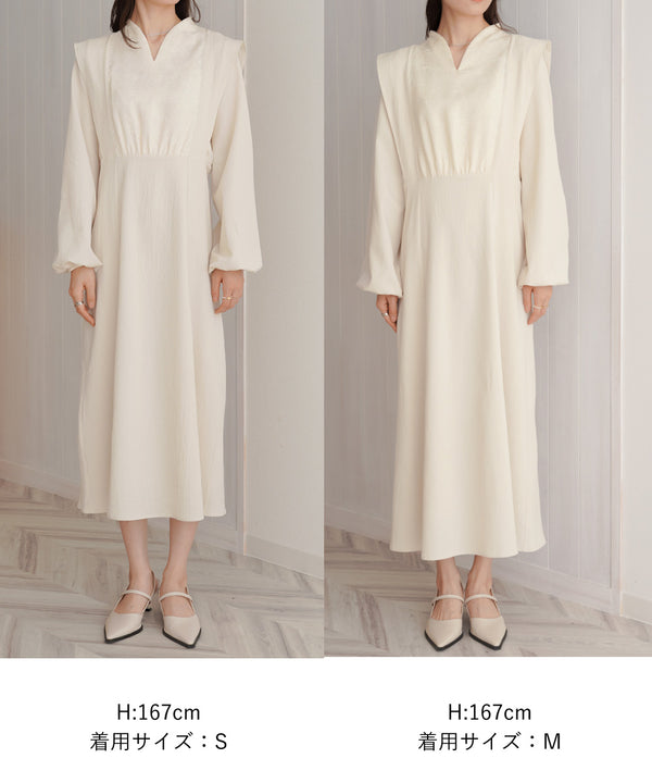 KEY NECK JACQUARD ONEPIECE