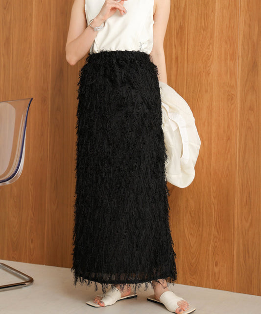 fringe tight skirt