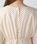 SHEER DOT GATHERED SLIT ONEPIECE