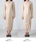 SHEER DOT GATHERED SLIT ONEPIECE