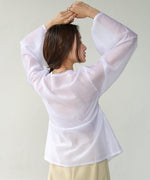 PINTUCK FLARE SLEEVE BLOUSE