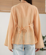 PINTUCK FLARE SLEEVE BLOUSE