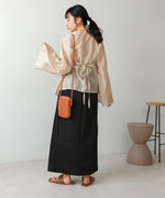 PINTUCK FLARE SLEEVE BLOUSE