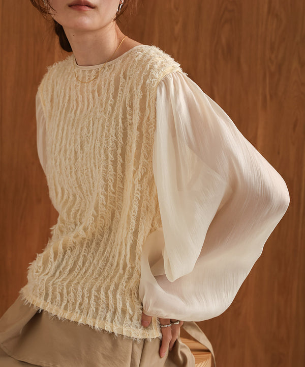 SHEER SHAGGY BLOUSE