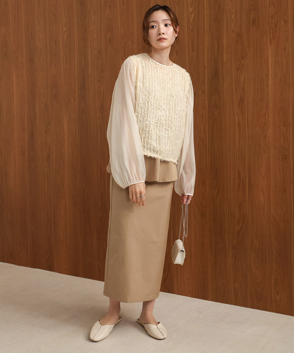 SHEER SHAGGY BLOUSE