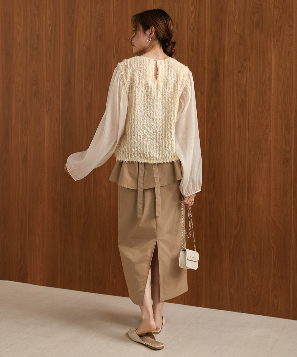 SHEER SHAGGY BLOUSE