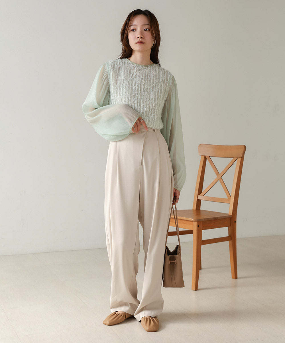 SHEER SHAGGY BLOUSE