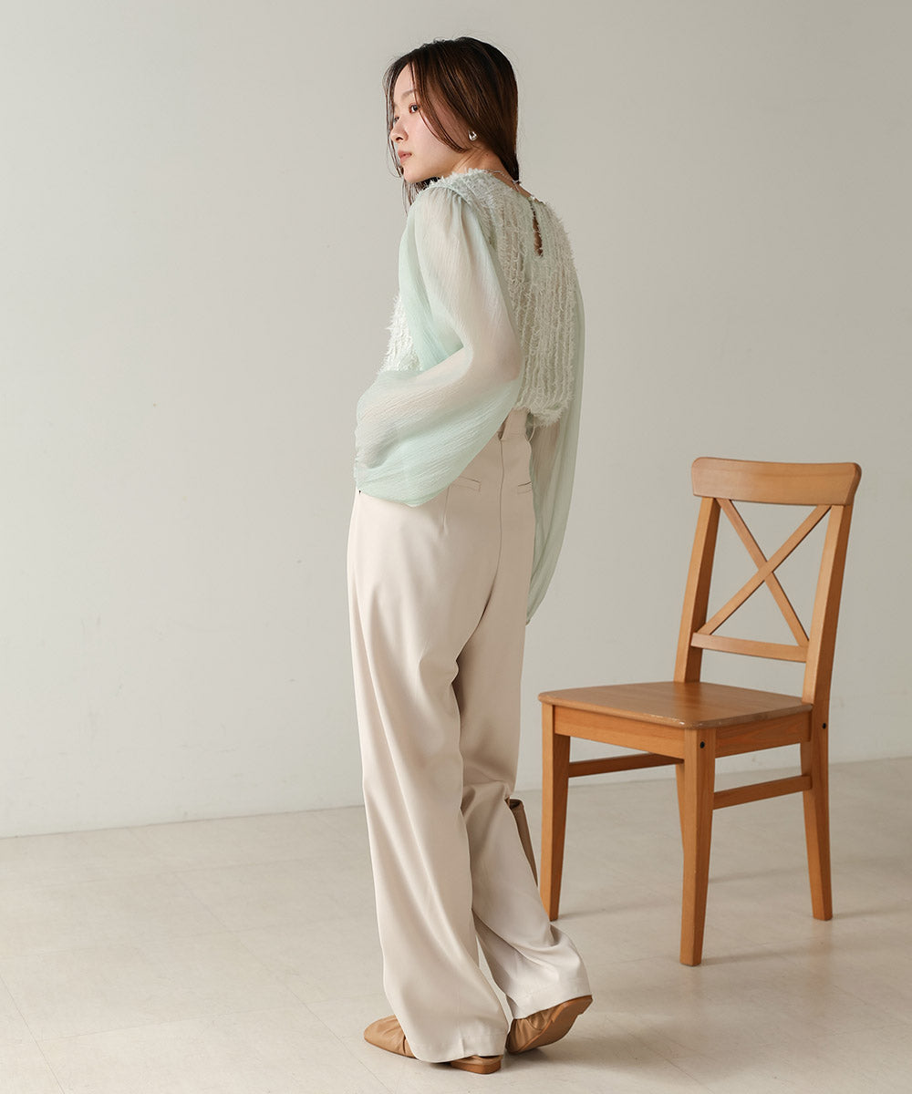 SHEER SHAGGY BLOUSE