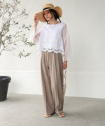 LACE SCALLOPED BLOUSE