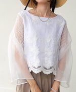 LACE SCALLOPED BLOUSE
