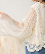 LACE SCALLOPED BLOUSE