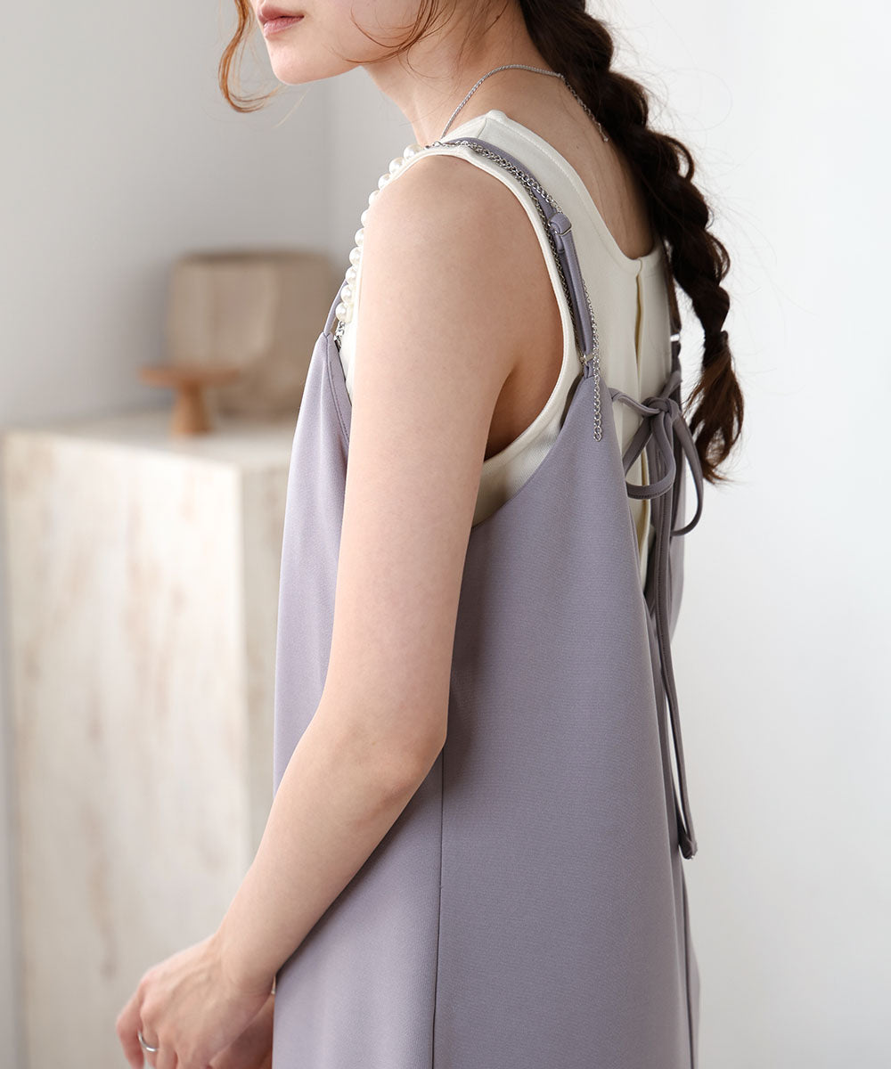 SHOULDER PEARL CAMI ONEPIECE