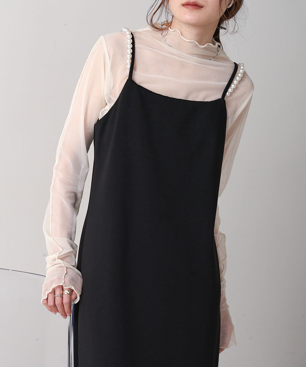 SHOULDER PEARL CAMI ONEPIECE
