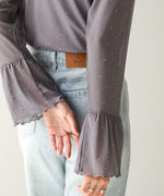 RHINESTONE SHEER TOP