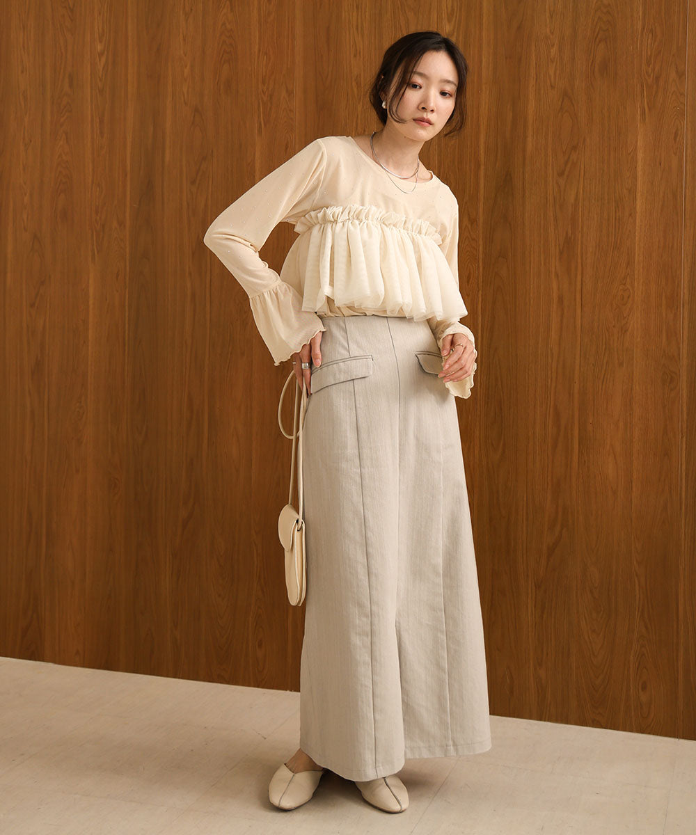 RHINESTONE SHEER TOP