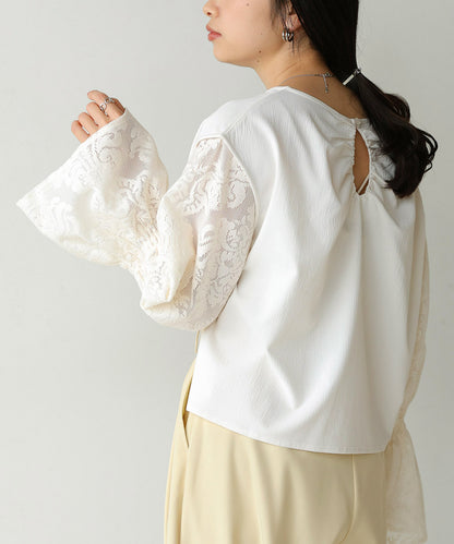 CANDY SLEEVE LACE BLOUSE