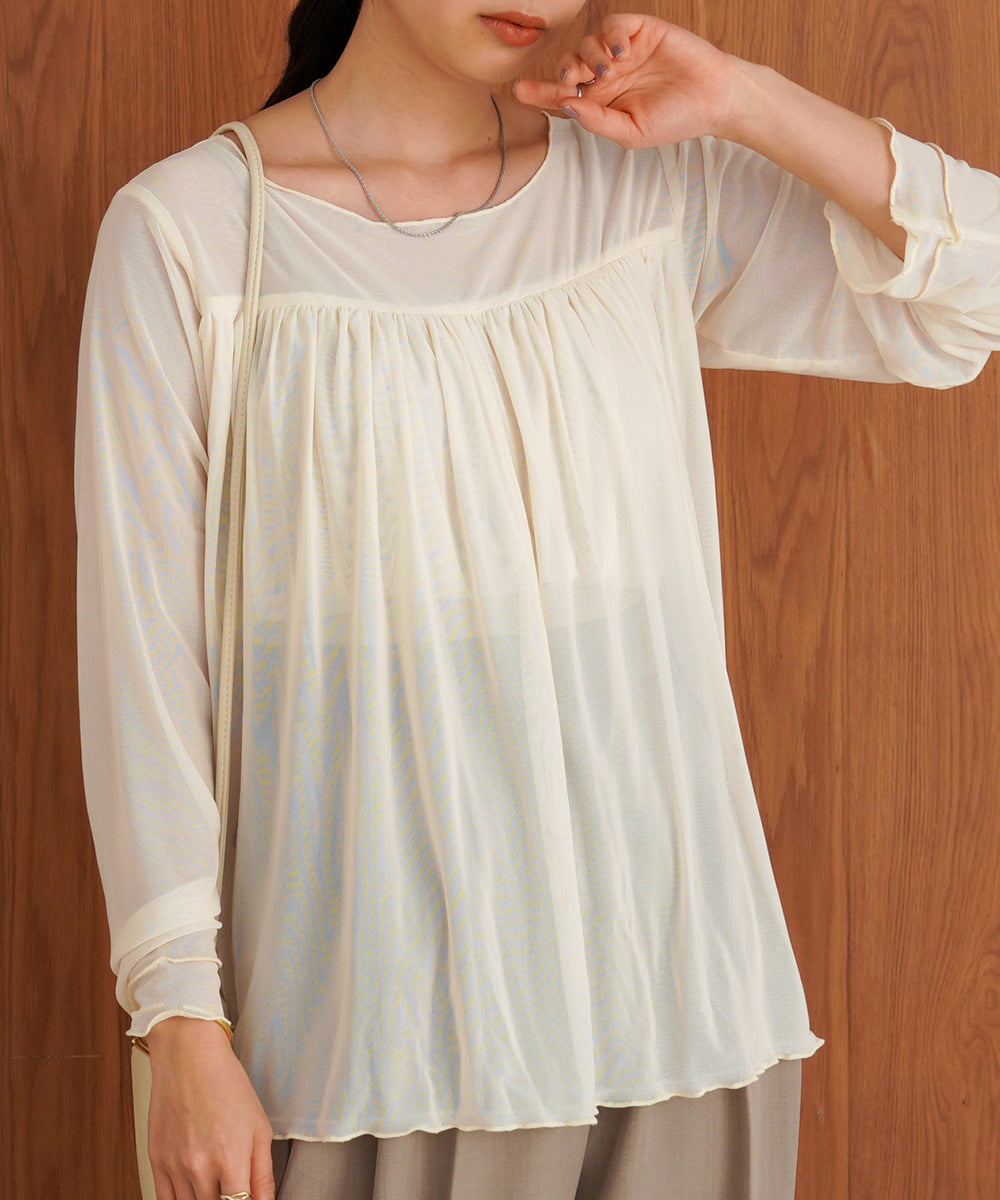 GATHERED LAYERED MELLOW CUT AND SEW