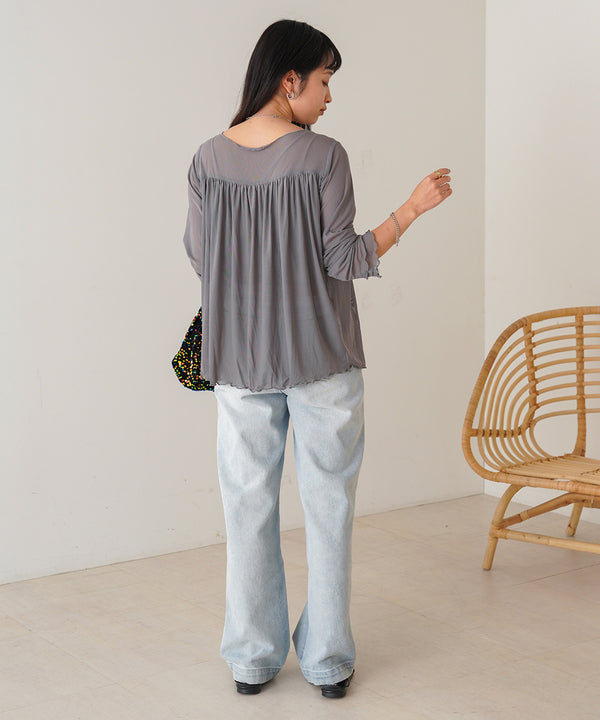 GATHERED LAYERED MELLOW CUT AND SEW