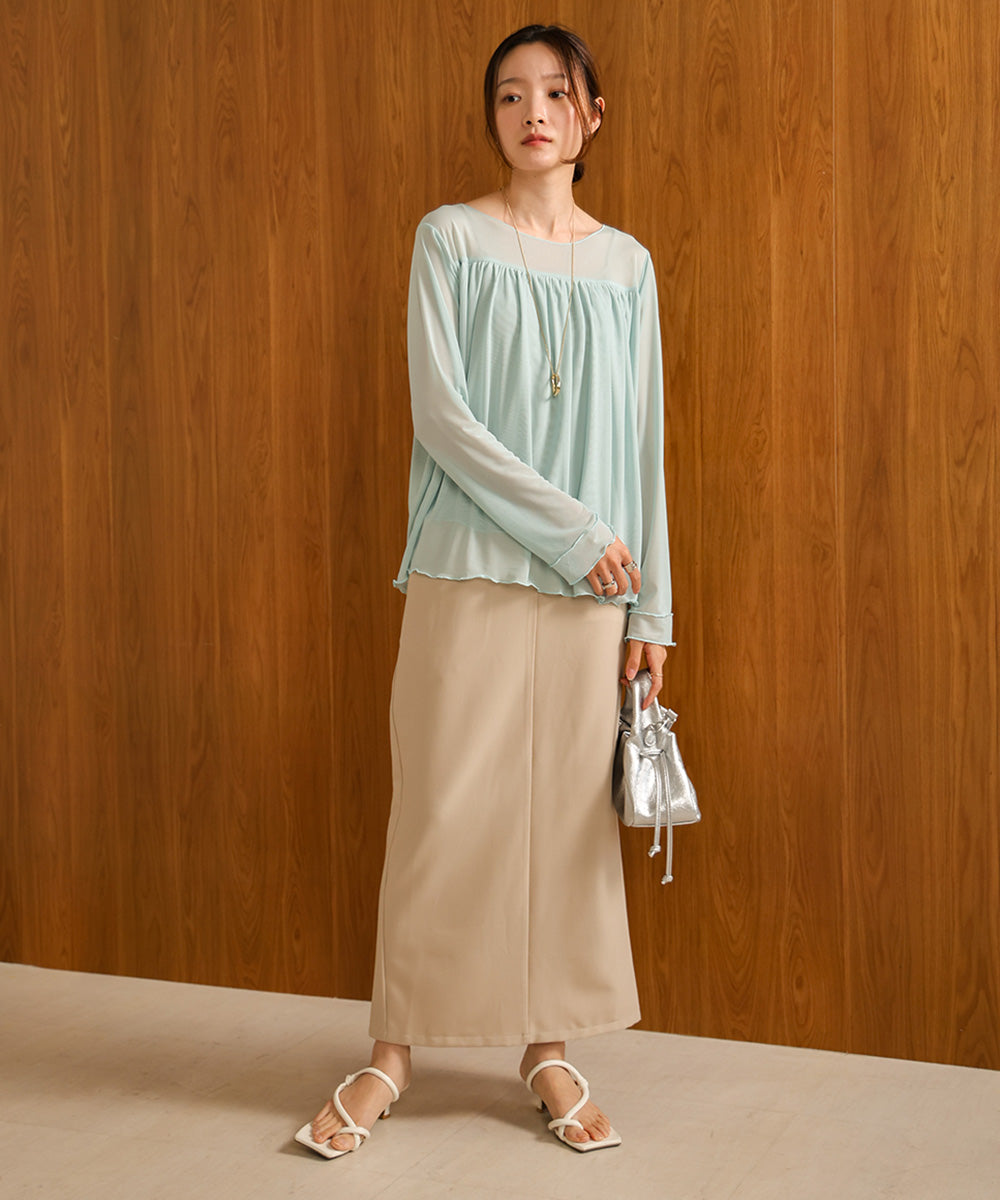 GATHERED LAYERED MELLOW CUT AND SEW