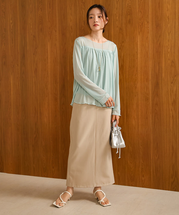 GATHERED LAYERED MELLOW CUT AND SEW