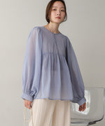2way sleeve volume ribbon blouse