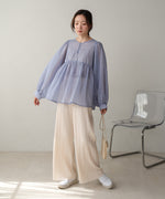 2way sleeve volume ribbon blouse