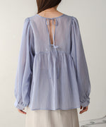 2way sleeve volume ribbon blouse