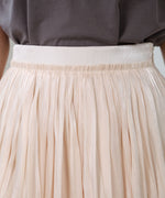 sheer glitter pleated skirt
