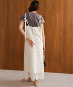 LACE BACK RIBBON CAMI DRESS