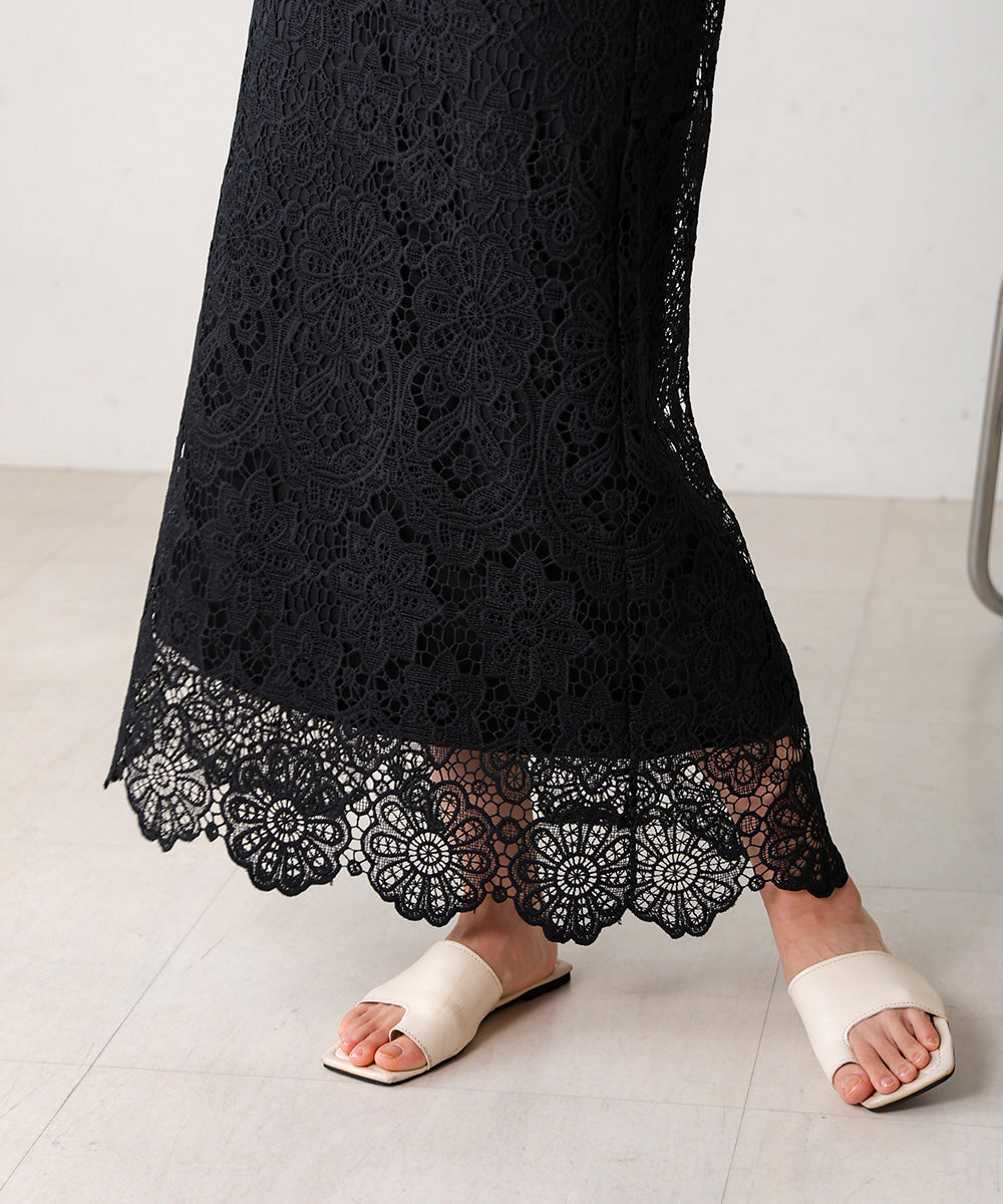 LACE BACK RIBBON CAMI DRESS