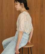 marble sheer mesh tops