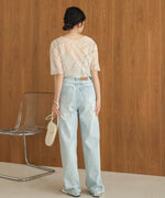 marble sheer mesh tops