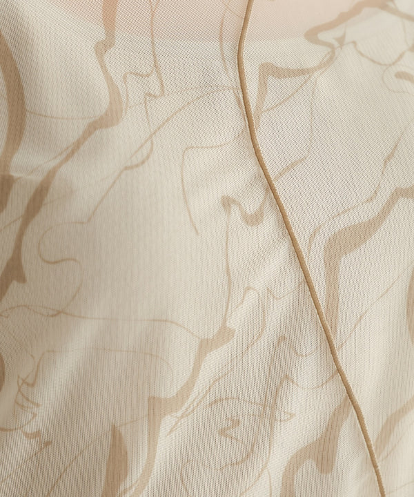 marble sheer mesh tops