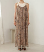 マーブルシアーメッシュキャミワンピース