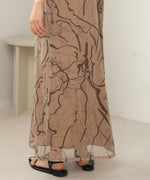 マーブルシアーメッシュキャミワンピース