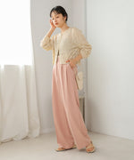 shirred 2way knit tops