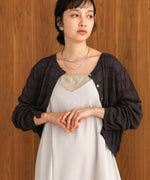 shirred 2way knit tops