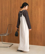 shirred 2way knit tops