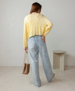 shirred 2way knit tops