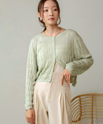shirred 2way knit tops