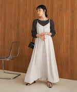 shirred 2way knit tops