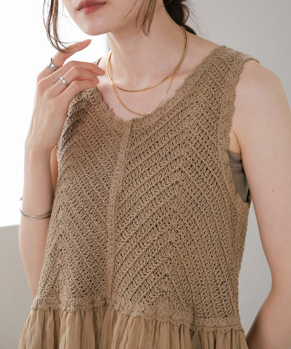 crochet combination cami onepiece