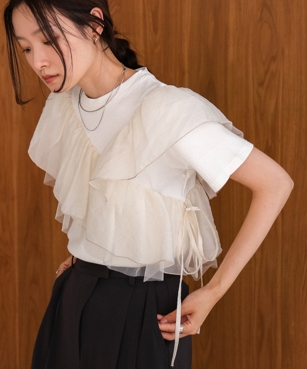 asymmetric frill docking tops