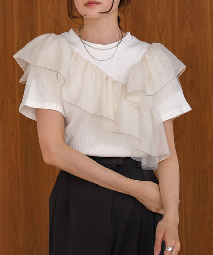 asymmetric frill docking tops